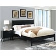 FOA Belkor 2-Piece Black Solid Wood Bedroom Set - Queen + Nightstand