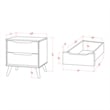 FOA Belkor 2-Piece Black Solid Wood Bedroom Set- King + Nightstand