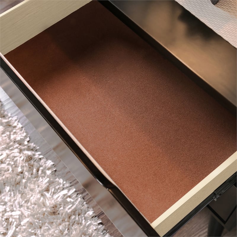 FOA Belkor 2-Piece Black Solid Wood Bedroom Set - Cal King + Nightstand