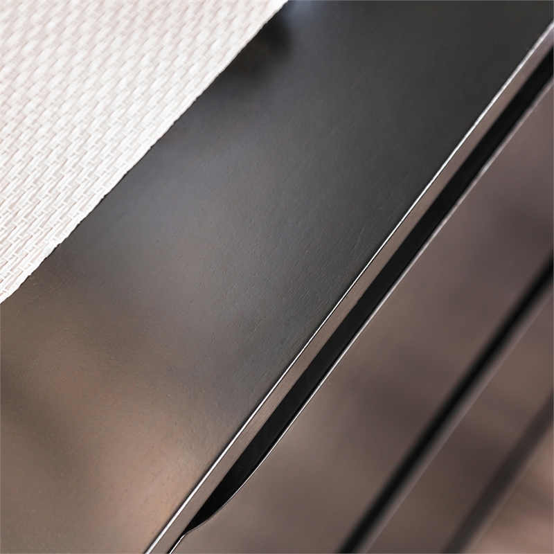 FOA Belkor 3-Piece Black Solid Wood Bedroom Set- King + Nightstand + Chest