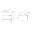 FOA Belkor 3-Piece Black Solid Wood Bedroom Set- King + Nightstand + Chest
