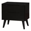 FOA Belkor 3-Piece Black Solid Wood Bedroom Set- King + Nightstand + Chest