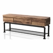 Furniture of America Cyprinus Metal 4-Piece Entertainment Center in Black