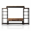 Furniture of America Cyprinus Metal 4-Piece Entertainment Center in Black