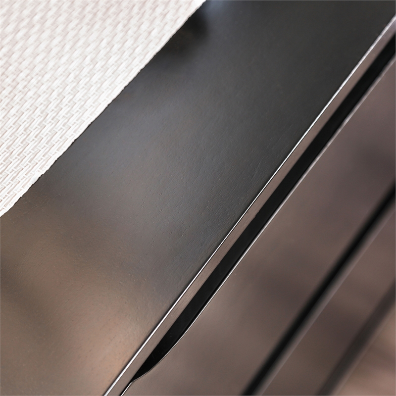 FOA Belkor 3-Piece Black Solid Wood Bedroom Set - Cal King + Nightstand + Chest