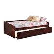 Furniture of America Bateman Wood Daybed with Trundle in Cherry