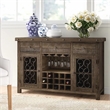 Furniture of America Arlyne Wood Wine Storage Buffet Server in Rustic Walnut