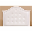 Furniture of America Noell Full Bed with Faux Leather Headboard in White