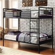 Furniture of America Bryon Metal Twin over Twin Bunk Bed in Antique Black