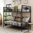 Furniture of America Bryon Metal Twin over Twin Bunk Bed in Antique Black