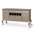 Furniture of America Bethlehem Solid Wood Hutch with Server in Gold Champagne
