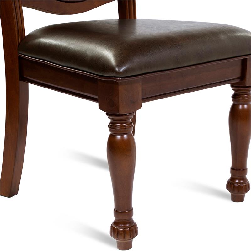 Furniture of America Alstroemeria Wood 9-piece Dining Set in Brown Cherry