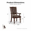 Furniture of America Alstroemeria Wood 9-piece Dining Set in Brown Cherry