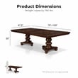 Furniture of America Alstroemeria Wood 9-piece Dining Set in Brown Cherry