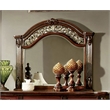 Furniture of America Eleo Solid Wood 2-Piece Dresser and Mirror in Brown Cherry