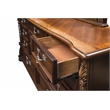 Furniture of America Eleo Solid Wood 2-Piece Dresser and Mirror in Brown Cherry