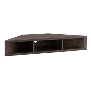 furniture of america dunn modern wooden floating corner tv stand