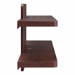 Furniture of America Brie Wood 2-Tier Floating TV Stand in Vintage Walnut