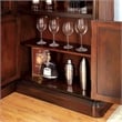Furniture of America Myron Traditional 2-Piece Wood Home Bar Set in Cherry