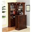 Furniture of America Myron Traditional 2-Piece Wood Home Bar Set in Cherry