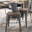 Furniture of America Mayfield Metal Counter Stool in Dark Bronze (Set of 2)