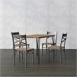 Furniture of America Kelle Transitional Metal 5-Piece Dining Set in Dark Bronze