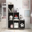 Furniture of America Chapin Wood 6-Compartment Bookcase in Cappuccino