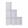 Furniture of America Chapin Wood 6-Compartment Bookcase in White