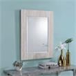 Furniture of America Thayer Wood Rectangular Beveled Wall Mirror in White