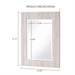 Furniture of America Thayer Wood Rectangular Beveled Wall Mirror in White