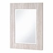 Furniture of America Thayer Wood Rectangular Beveled Wall Mirror in White