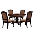 Furniture of America Ramsaran Wood 5-Piece Dining Table Set in Brown Cherry