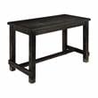 Furniture of America Sinuata Wood 5-Piece Counter Dining Set in Antique Black