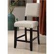 Furniture of America Sinuata Wood 5-Piece Counter Dining Set in Antique Black