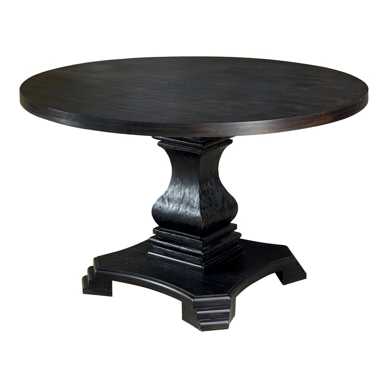 Furniture of America Kabini Rustic Wood 5-Piece Dining Table Set in Gray