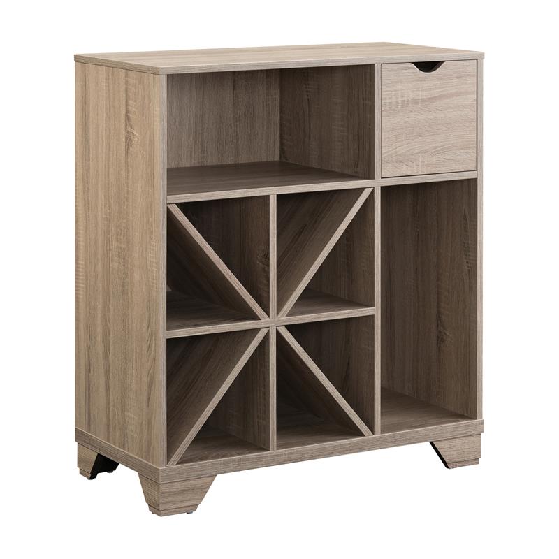 Furniture of America Alexandra Wood Multi-Storage Buffet in Dark Taupe Brown