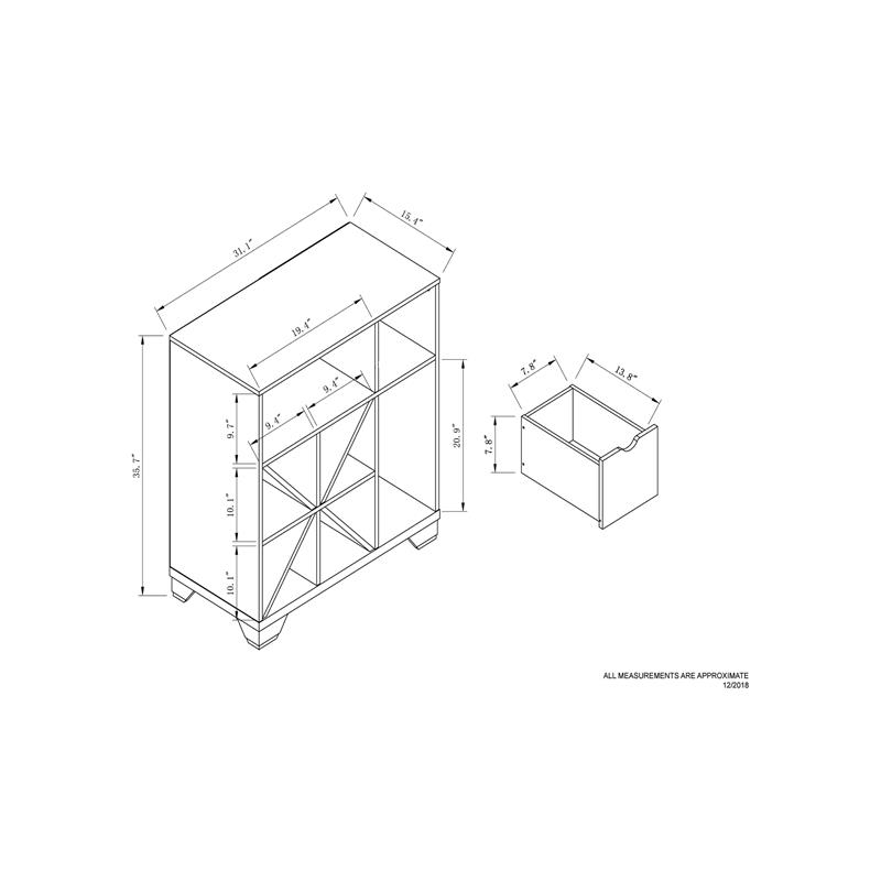 Furniture of America Alexandra Wood Multi-Storage Buffet in Dark Taupe Brown