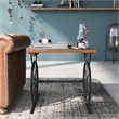 Furniture of America Davide Wood Wheel-Base End Table in Warm Oak