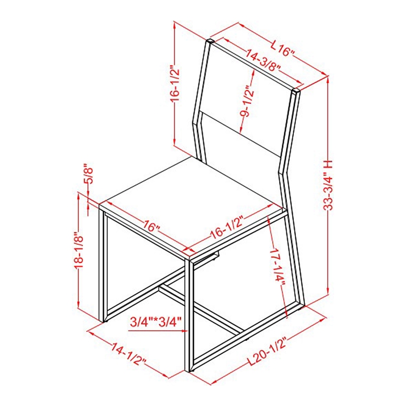 Furniture of America Pandorf Metal and Wood Dining Chairs in Gray (Set of 2)