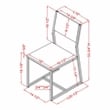 Furniture of America Pandorf Metal and Wood Dining Chairs in Gray (Set of 2)