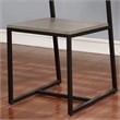 Furniture of America Pandorf Metal and Wood Dining Chairs in Gray (Set of 2)