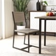 Furniture of America Pandorf Metal and Wood Dining Chairs in Gray (Set of 2)