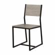 Furniture of America Pandorf Metal and Wood Dining Chairs in Gray (Set of 2)