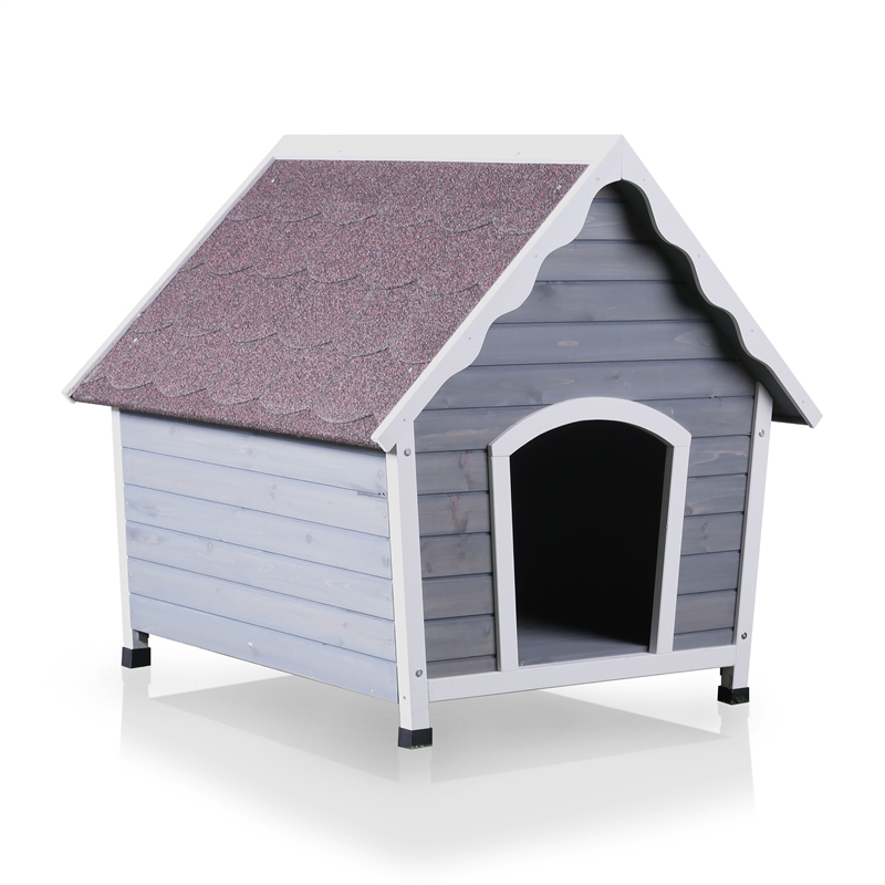 Furniture of America Dicken Transitional Wood Small Pet House in Gray