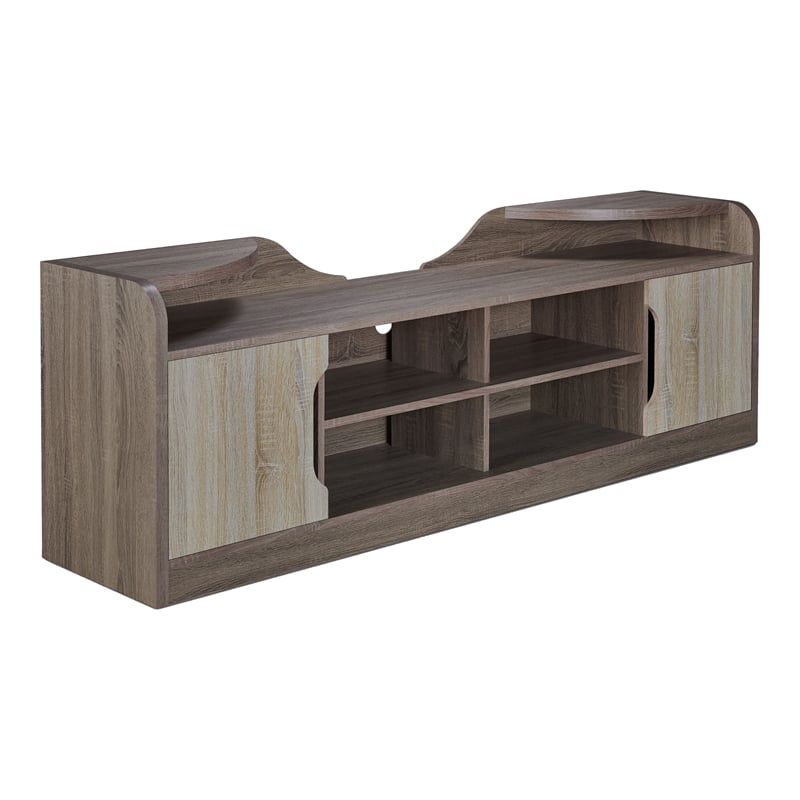 Furniture of America Bradson Rustic Wood 72-Inch TV Stand in Chestnut Brown