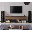 Furniture of America Taren Contemporary Wood 70-Inch TV Stand in Light Walnut