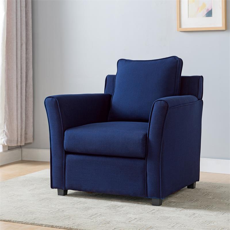 Furniture Of America Skegness Fabric Upholstered Accent Chair In Royal 