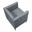 Furniture of America Lodd Contemporary Fabric Tufted Accent Chair in Light Gray