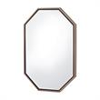 Furniture of America Columbus Metal Octagon Wall Mirror in Champagne Gold