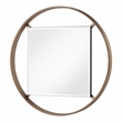 Furniture of America Norman Metal Frame Beveled Wall Mirror in Gold Champagne